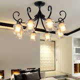 北欧宜家玻璃LED吸顶灯美式卧室灯温馨现代简约客厅灯具圆形大灯