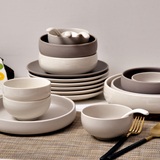 欧式简约MD新骨瓷碗盘碟餐具套装 创意陶瓷西餐碗碟厨房餐具