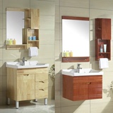 橡木浴室柜实木落地柜卫浴卫生间洗脸洗手盆洗面盆台盆吊镜柜组合