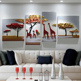 客厅装饰画立体浮雕画沙发背景墙画现代简约无框画三联画餐厅壁画