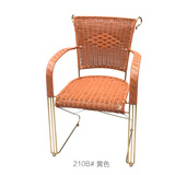 特价创意PE仿藤弹跳椅三根实心钢筋铁艺藤椅子休闲高靠背椅210B