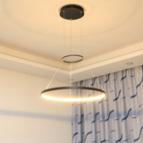 创意个性吊灯 led客厅餐厅灯饰圆圈卧室房间吊灯环形装饰吊顶灯具