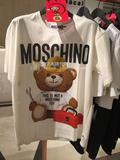 现货 MOSCHINO/莫斯奇诺 16春夏新款大泰迪熊印花短袖T恤