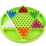 送盖子 大号六角跳棋亲子桌游戏成人儿童益智力木制玩具