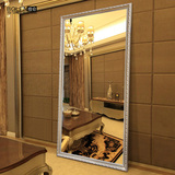 BOLEN欧式实木穿衣镜试衣镜 落地镜壁挂镜子全身镜简约移动大镜子