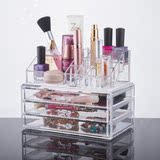 化妆品收纳盒超大号透明抽屉式 组合化妆盒 收纳柜 整理盒 包邮