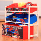 儿童玩具收纳架实木玩具置物架整理架幼儿园宝宝卡通收纳箱储物柜