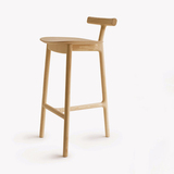 简约异形实木艺术酒吧椅创意高椅北欧吧台椅前台高脚椅三脚椅