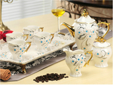欧式高档茶具套装英式创意陶瓷下午茶花茶咖啡具骨瓷茶壶茶杯整套