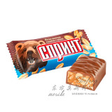 特价包邮 俄罗斯糖果 西伯利亚棕熊士力架 花生巧克力喜糖 500克