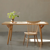 北欧实木餐桌 方桌长桌饭桌桌子 水曲柳 简约原木欧式 设计师家具