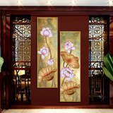 博艺佳 东南亚风格玄关油画 纯手绘油画 有框画 楼梯走廊抽象挂画