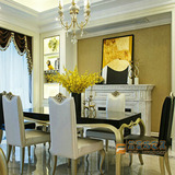 欧式餐桌椅 新古典餐桌椅组合 后现代样板房餐桌椅 简约时尚餐桌