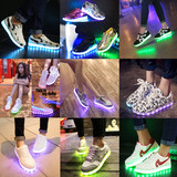 发光鞋USB充电LED灯光鞋女板鞋运动休闲女鞋闪光男夜光鞋情侣板鞋