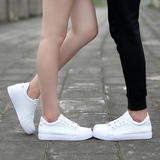 夏季新款5cm隐形内增高男女鞋白鞋运动休闲情侣鞋系带百搭板鞋子