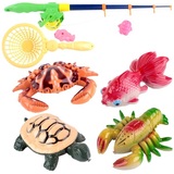 热卖海洋生物磁性儿童玩具 广场钓鱼特大号仿真戏水玩具鱼竿宝宝