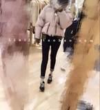 韩国代购Evisu专柜正品秋冬牛仔裤女小脚铅笔裤黑色修身显瘦长裤