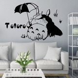 热销款打伞龙猫TOTORO外贸墙贴 可爱儿童房墙面贴画 一代精雕墙贴