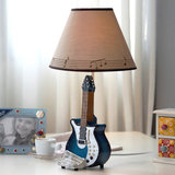 吉它音乐铃创意台灯卧室床头灯可调光美式复古温馨婚庆生日礼物
