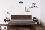 新中式全实木双人床婚床北欧现代简约床日式原木大床卧室家具定制
