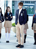韩国英伦学院风班服大合唱学生校服男女西装外套继承者们同款套装