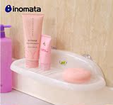 日本创意双格吸盘式肥皂盒浴室放洗脸洗衣手工精油香皂沥水置物架