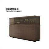 餐边柜 简约现代 大小户型实木款玻璃门装饰酒柜北京家具定做设计