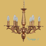 欧式铝质6头蜡烛吊灯创意个性现代简约时尚客厅餐厅小卧灯饰灯具