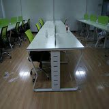 广州办公家具现代简约职员办公桌椅时尚4人位组合电脑桌屏风卡位