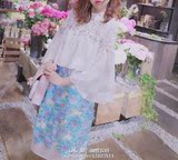 现货*限时5折！日本代购lilybrown立体雏菊刺绣半身裙LWFS161114
