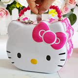 hello kitty存钱罐 韩国创意带锁铁盒储蓄罐儿童生日礼物包邮