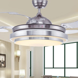 吊扇灯客厅 隐形风扇灯卧室餐厅现代简约家用带LED的伸缩风扇吊灯