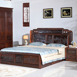 红木家具双人床1.8米卧室 东非酸枝木国色天香大床 仿古新中式床