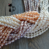 珍珠 5-6mm淡水珍珠米珠半成品散珠 diy发簪步摇汉服配饰手工材料
