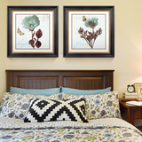 美式乡村客厅沙发背景墙装饰画  卧室床头挂画 餐厅有框三联壁画