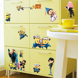 动漫小黄人墙贴纸柜子贴家具贴画幼儿园男孩儿童房间装饰品冰箱贴