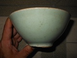古董瓷器 古玩收藏 老物件 老东西 清代豆青碗 包老L8264713