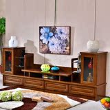 实木电视柜组合 大户型客厅现代中式电视机 伸缩柜影视柜地柜酒柜