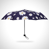 樱花伞防晒折叠防紫外线黑胶太阳伞小清新韩国超轻创意两用晴雨伞