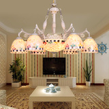 地中海吊灯欧式客厅灯具卧室蒂凡尼田园风格美式复古温馨吸顶灯饰