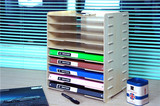 A089木质桌面A4纸收纳文件架柜办公多层大号整理资料盒包邮