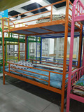 烤漆彩色儿童床上下床铁床高低床双层床幼儿园3-14岁铁架上下铺