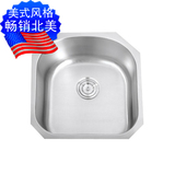 304不锈钢美式水槽 单槽 不锈钢水槽 台下盆 方型槽出口美国5052A