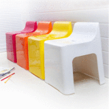 稻草屋 防滑靠背凳 浴室洗澡凳子 塑料小凳子换鞋凳加厚型小板凳