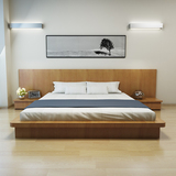 日式榻榻米床板式床北欧简约现代橡木实木床1.5米1.8米卧室双人床