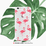 夏日火烈鸟原创意透明光面苹果6s手机壳iPhone6 Plus全包软保护套