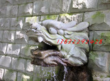 石雕喷水龙头 龙头喷泉雕塑 汉白玉龙头 大理石吐水喷泉壁挂挂件