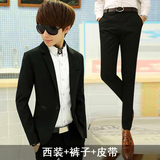 2016春季新款韩版男士休闲西服套装青年学生潮流修身小西装外套男