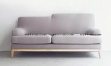 美式实木原木沙发日式韩式小沙发麻布三人沙发小户型客厅布艺沙发