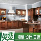 深圳东莞整体橱柜定做欧式厨柜水曲柳实木定做美式开放式厨房柜子
